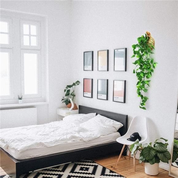 Artificial Hanging Plants,3.5ft IvyVine FakeLeaves Green Chain for IndoorOutdoor - Picture 6 of 6